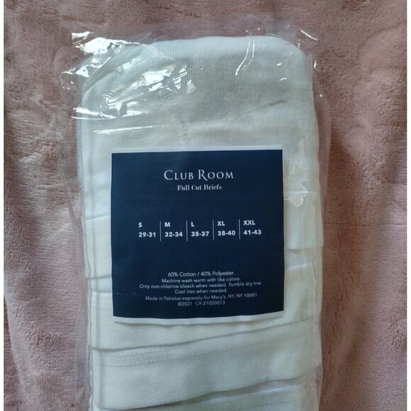 Club Room 8 Pack Full Cut Boxer Briefs Cotton Poly Blend White Comfort Fit. - Picture 5 of 7